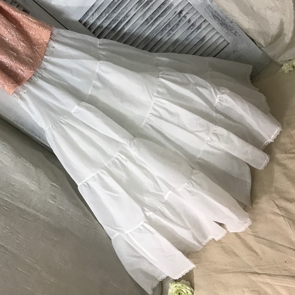 Darling Dresses & Skirts - Tiered white crinoline full length maxi